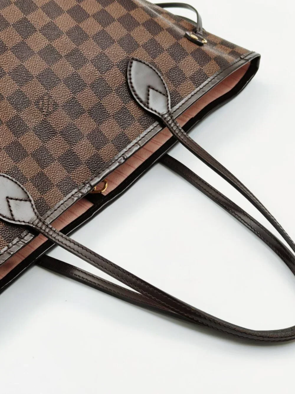 Louis Vuitton Neverfull MM Damier Ebene Canvas Shoulder Tote Bag